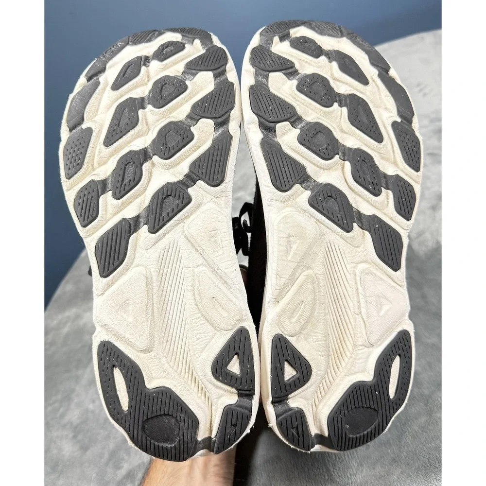 Hoka One One Clifton 9 Shoes Womens Size 12 Black‎ Running Sneakers 1127896
